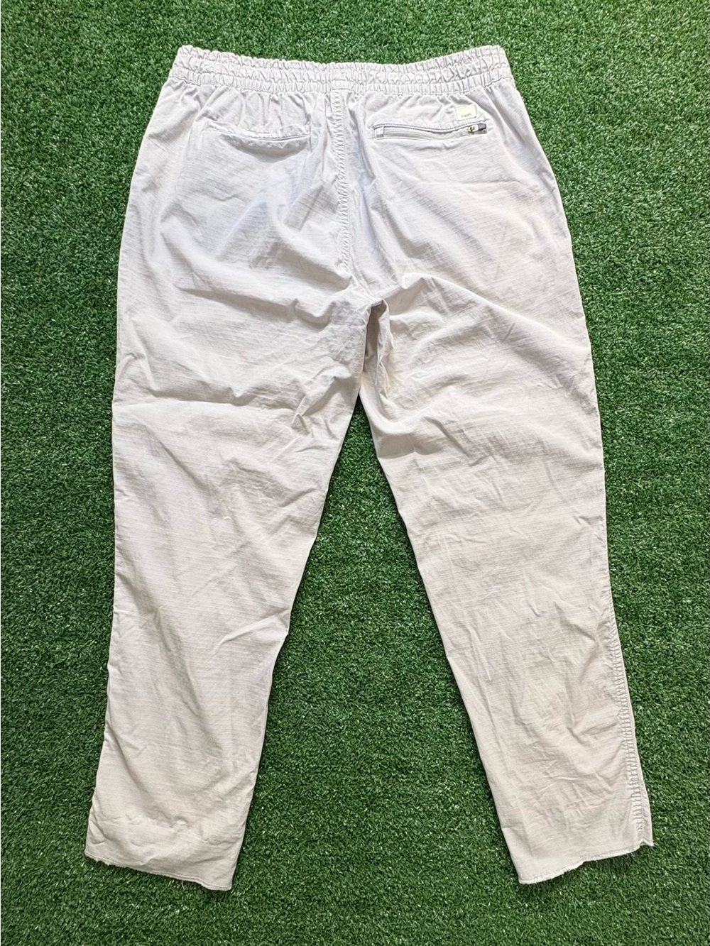 Vuori Ripstop Raw Hem Pants Womens Medium Khaki Ripstop Drawcord Stretch VW450 - Picture 3 of 12